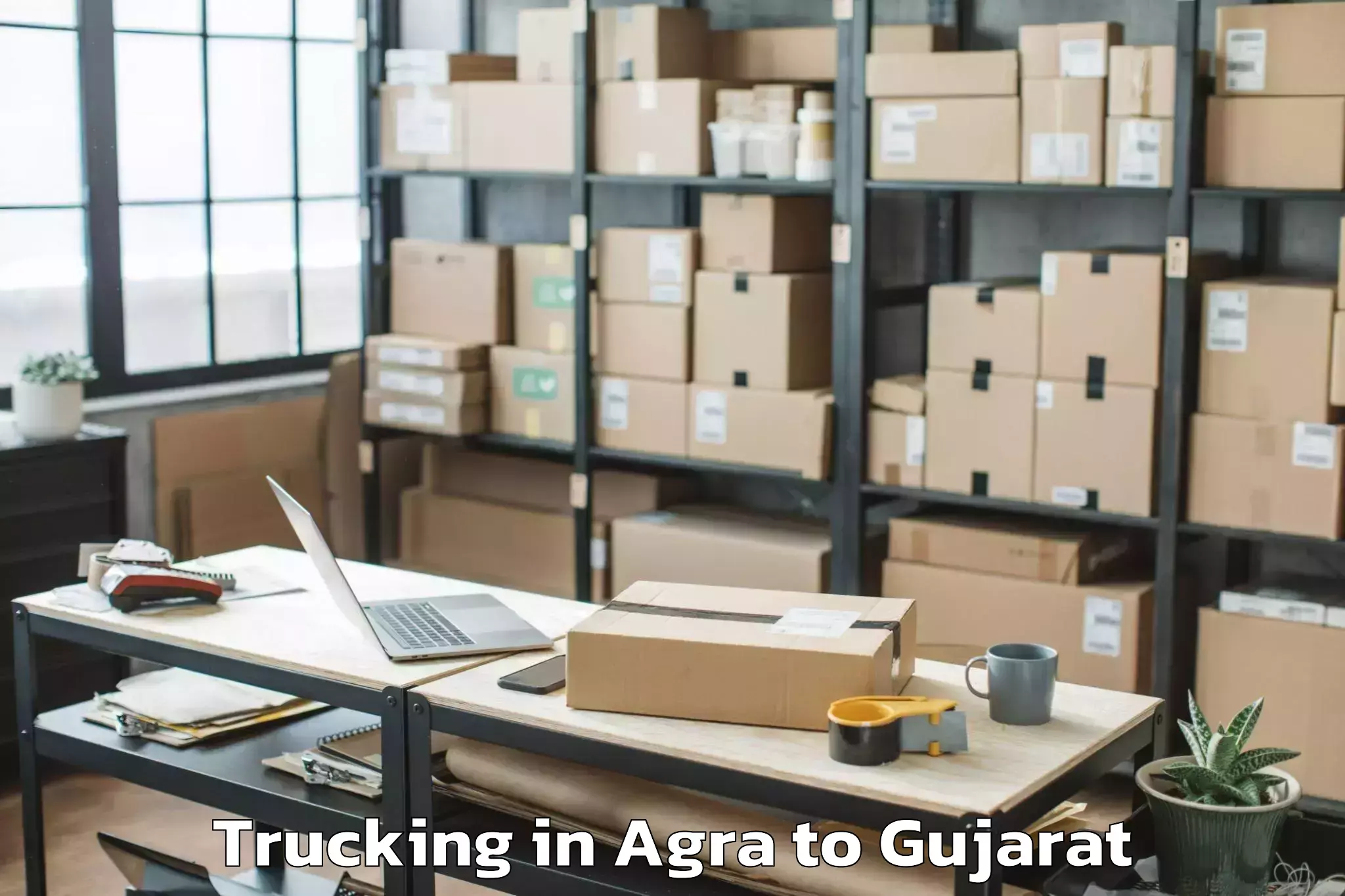 Hassle-Free Agra to Dhrangadhra Trucking